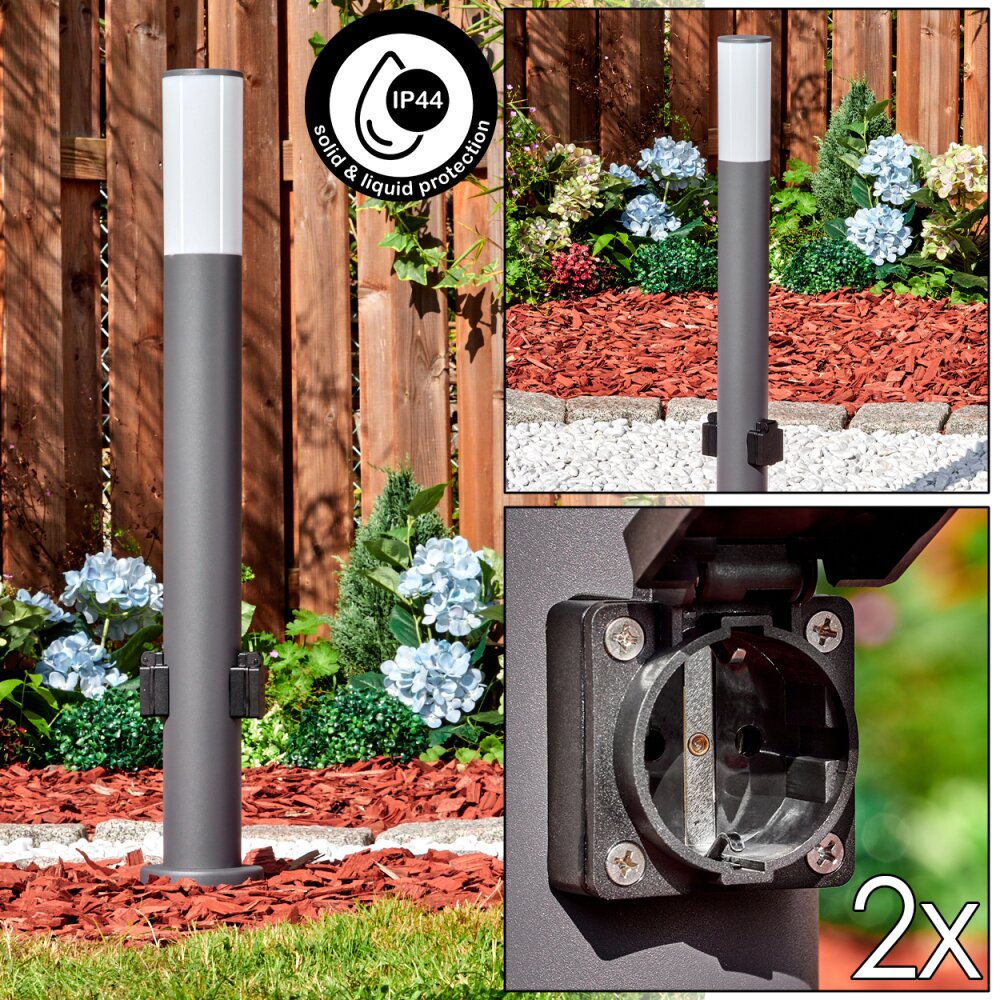 Caserta Lámparas con enchufe, Iluminación de caminos Antracita, 1 luz main product photo