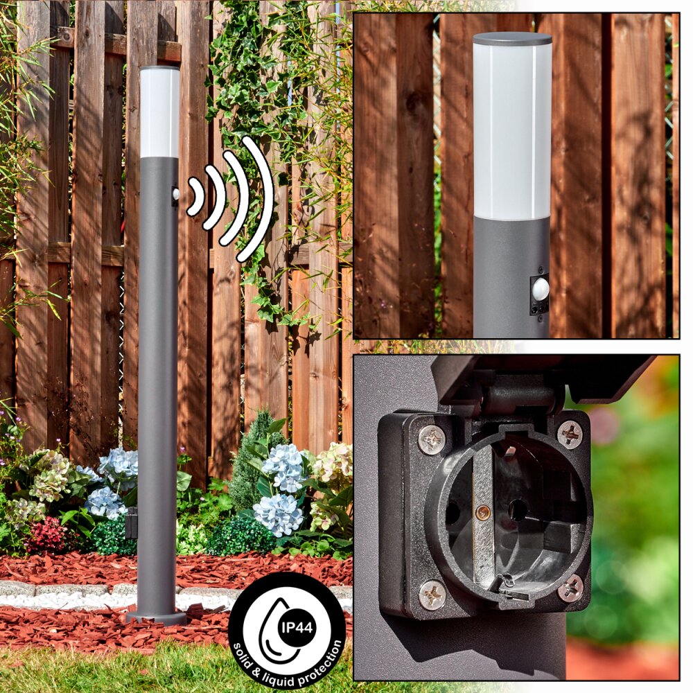 Caserta Lámparas con enchufe, Iluminación de caminos Antracita, 1 luz, Sensor de movimiento main product photo