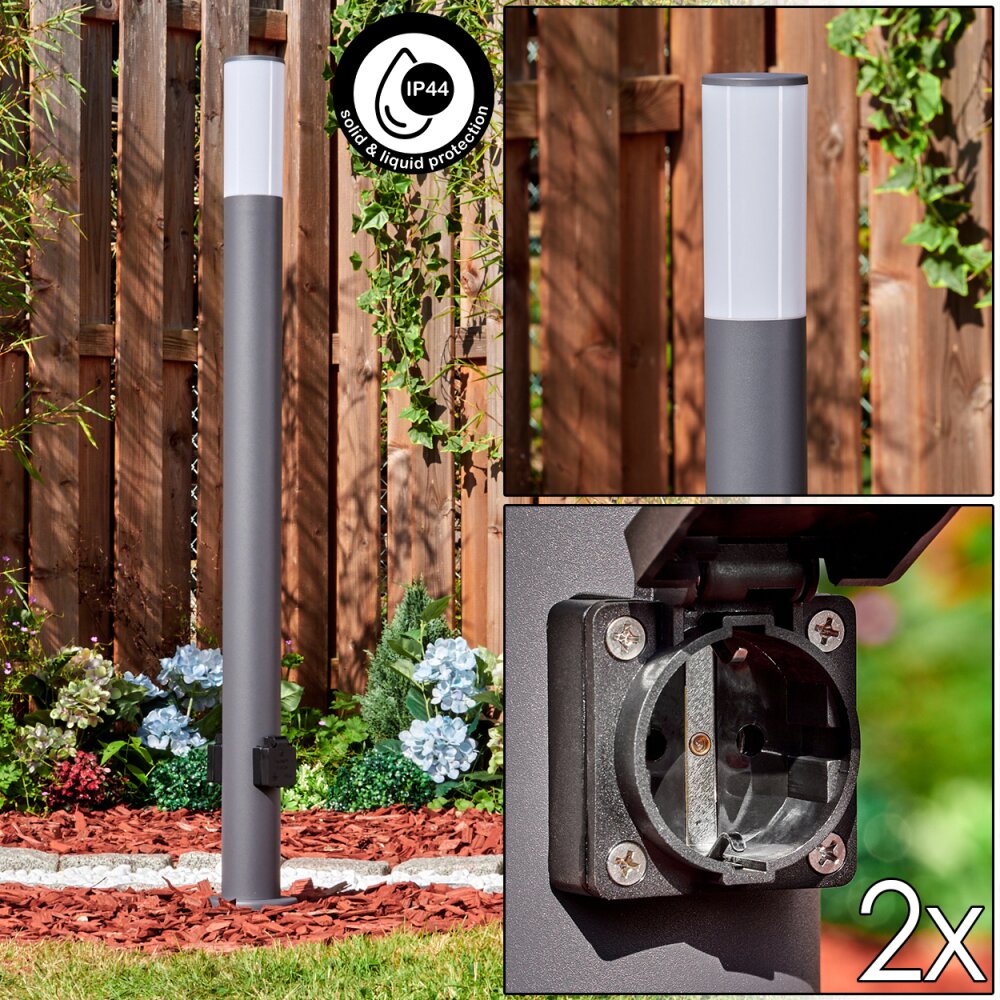 Caserta Lámparas con enchufe, Iluminación de caminos Antracita, 1 luz main product photo