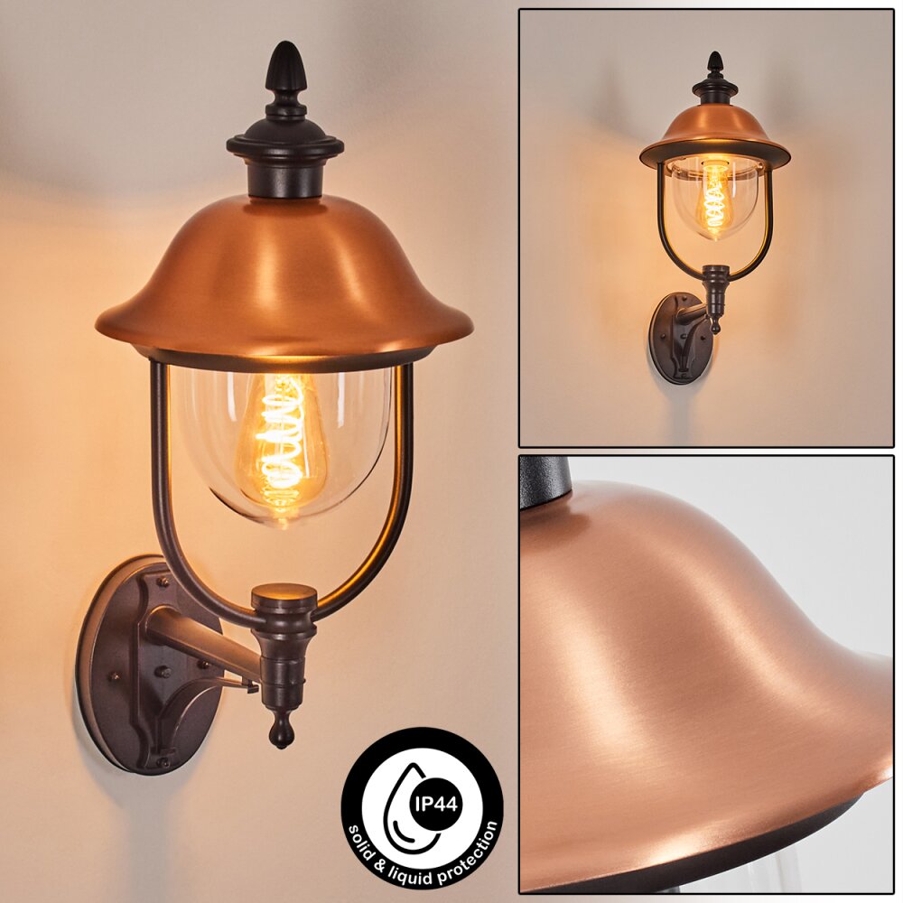 Gascon Aplique de exterior, Apliques Cobre, Negro, 1 luz main product photo