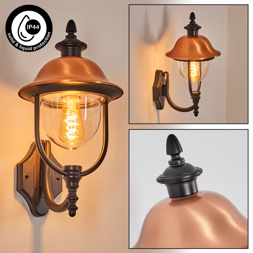 Gascon Aplique de exterior, Apliques Cobre, Negro, 1 luz main product photo