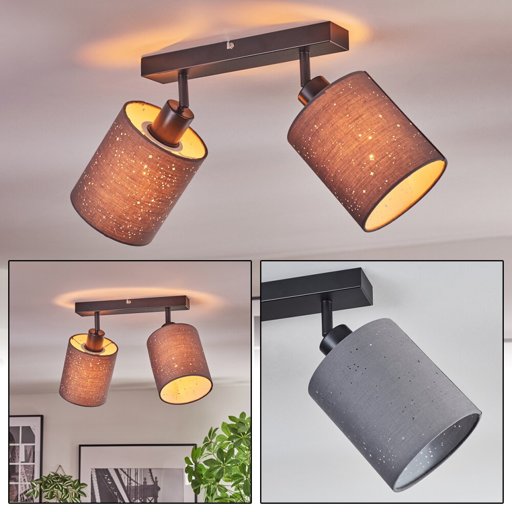 Lendemarke Plafones, Spot techo Negro, 2 luces main product photo