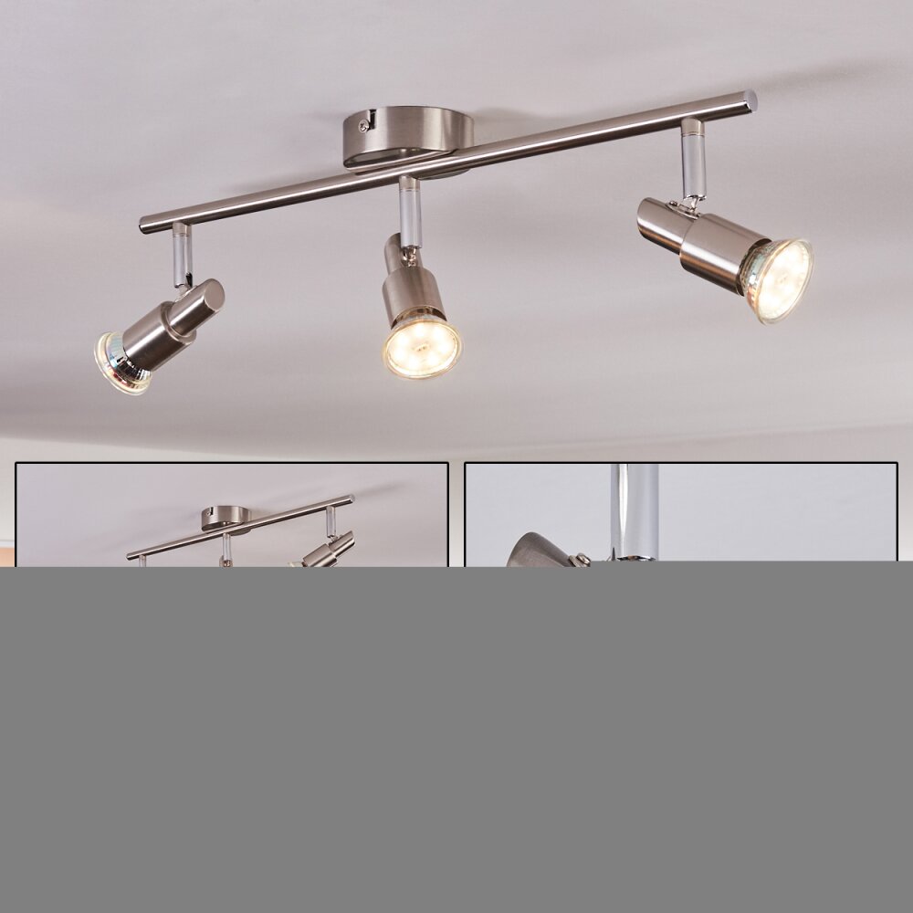 Crina Plafones, Spot techo Cromo, Níquel-mate, 3 luces main product photo