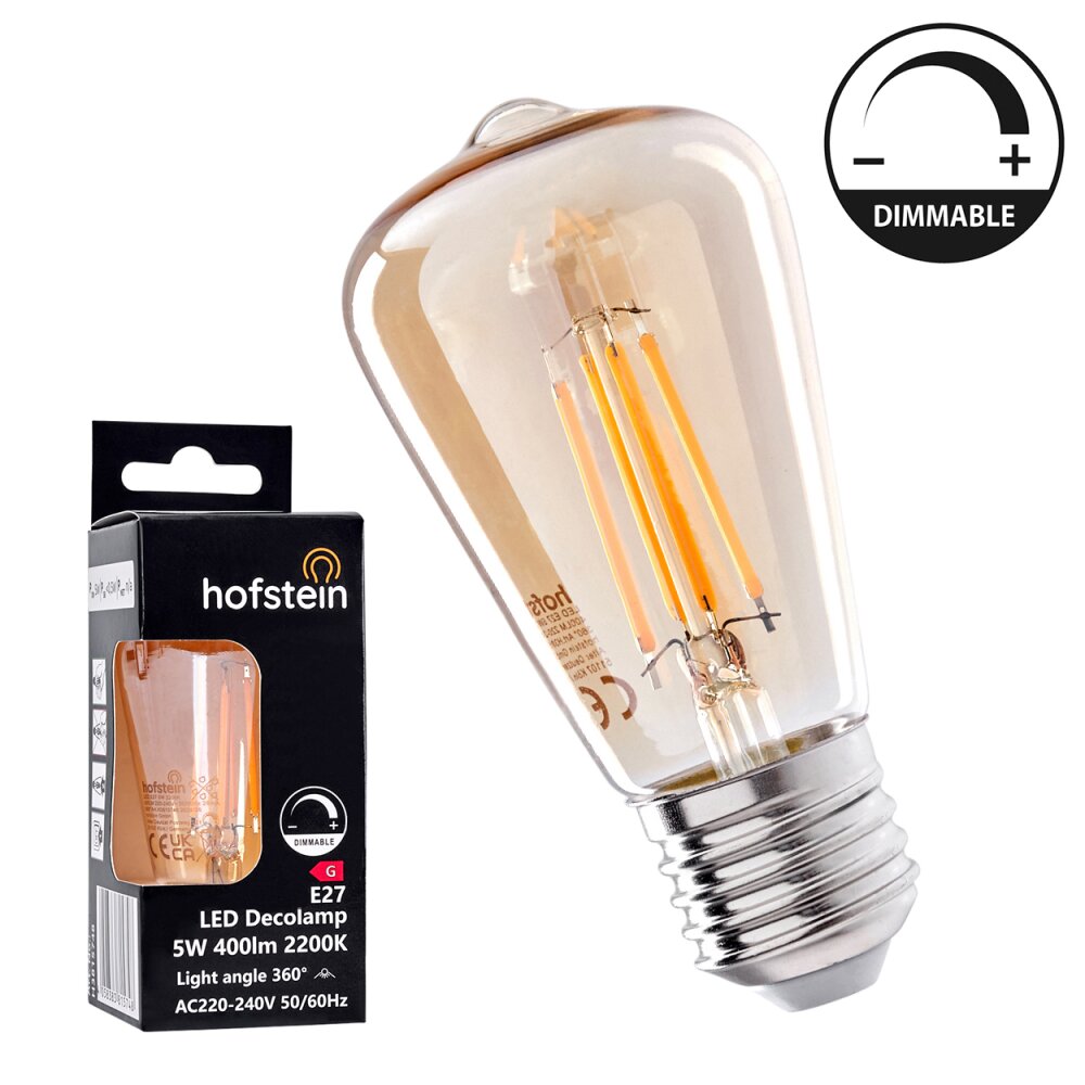 E27 LED 5 Watt blanco cálido regulable 400 Lumen main product photo
