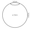 Pantalla de cristal  Gastor Vidrio de recambio 15 cm Cromo, Ahumado