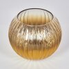 Pantalla de cristal  Koyoto Vidrio de recambio, Pieza de repuesto 15 cm dorado, Transparente