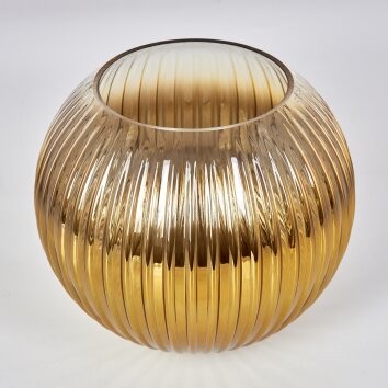 Pantalla de cristal  Koyoto Vidrio de recambio 20 cm dorado, Transparente