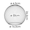Pantalla de lámpara de cristal  Koyoto Vidrio de recambio 30 cm Verde