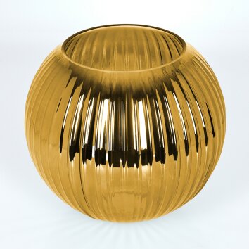 Pantalla de cristal  Koyoto Vidrio de recambio 20 cm dorado