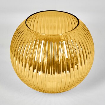 Pantalla de cristal  Koyoto Vidrio de recambio 25 cm dorado