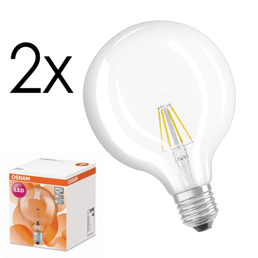 Lámparas Osram E27 LED 4 Watt blanco cálido 470 Lumen main product photo