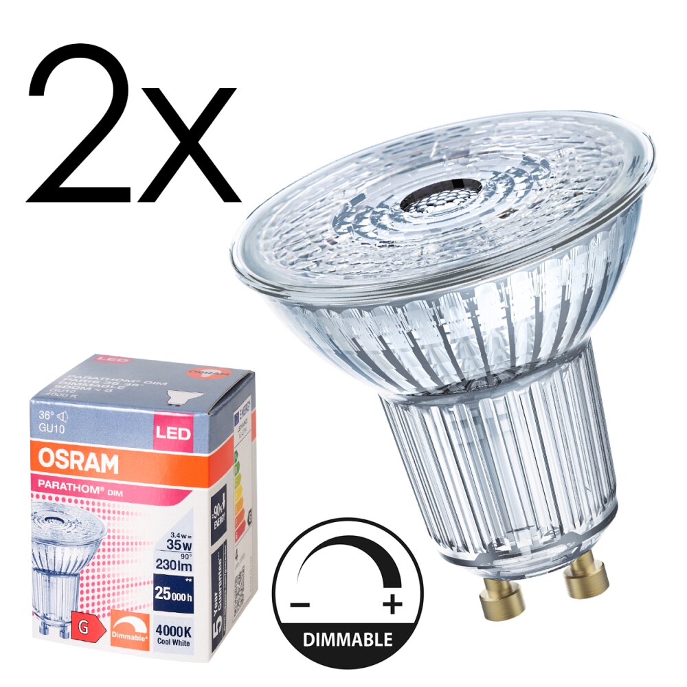 Lámparas Osram GU10 LED 3.4 Watt blanco neutro 230 Lumen main product photo