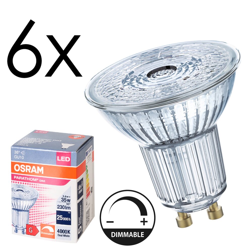 Lámparas Osram GU10 LED 3.4 Watt blanco neutro 230 Lumen main product photo