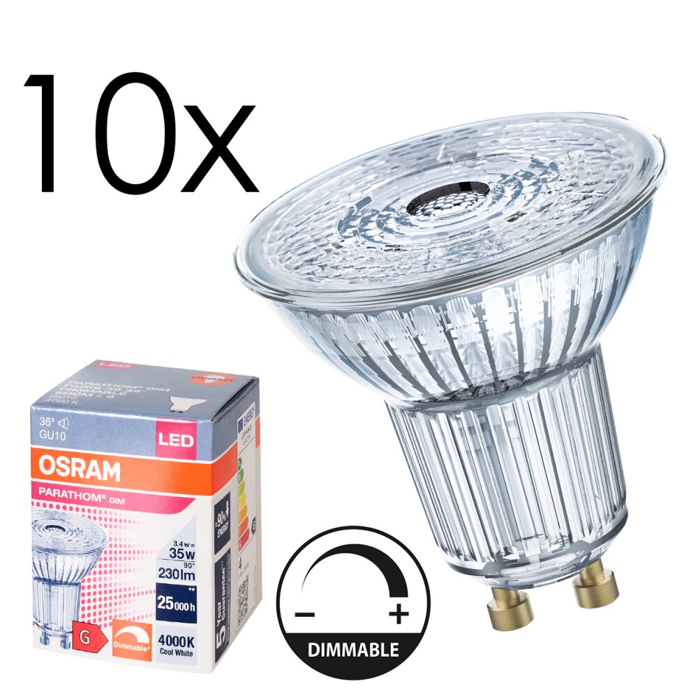 Lámparas Osram GU10 LED 3.4 Watt blanco neutro 230 Lumen main product photo