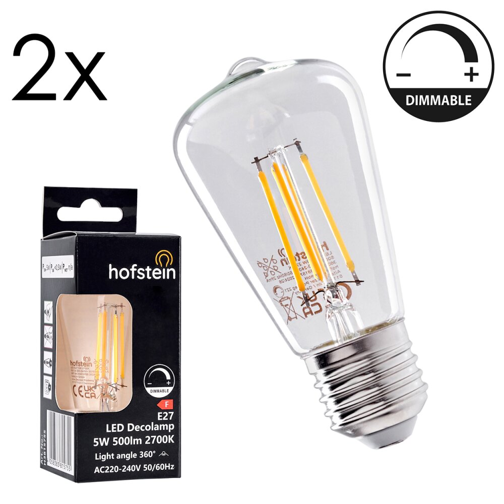 E27 LED 5 Watt blanco cálido regulable 500 Lumen main product photo