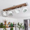Herford Lámpara de Techo Madera oscura, 4 luces