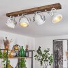 Herford Lámpara de Techo Madera oscura, 4 luces