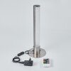 Flaut Lámpara de mesa LED Níquel-mate, 1 luz, Mando a distancia, Cambia de color