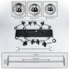 Gastor Lámparas suspendidas, Luminarias esféricas, Lámparas colgantes Ahumado, 8 luces