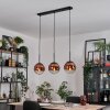 Gastor Lámparas suspendidas, Luminarias esféricas, Lámparas colgantes 20 cm Transparente, Color cobre, 3 luces