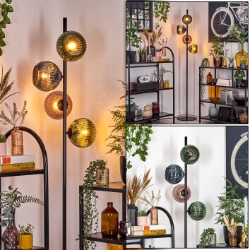 Koyoto Lámpara de pie 31 cm Azul, Verde, Color cobre, 4 luces