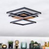 Bealo Plafones LED Color madera, Negro, 1 luz