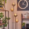 Koyoto Lámpara de pie 30 cm Madera clara, Negro, 4 luces