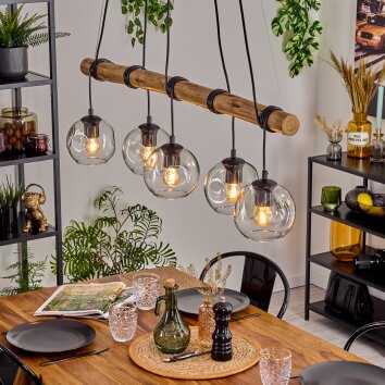 Ripoll Lámparas suspendidas, Luminarias esféricas, Lámparas colgantes Crudo, Negro, 5 luces