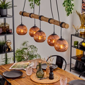 Ripoll Lámparas suspendidas, Luminarias esféricas, Lámparas colgantes Crudo, Negro, 5 luces