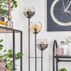 Koyoto Lámpara de pie 30 cm Madera oscura, Negro, 3 luces