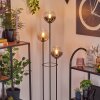Koyoto Lámpara de pie 30 cm Madera oscura, Negro, 3 luces