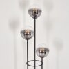 Gastor Lámpara de pie 25 cm Madera clara, Negro, 3 luces