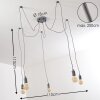Tenna Lámpara Colgante Gris, 5 luces