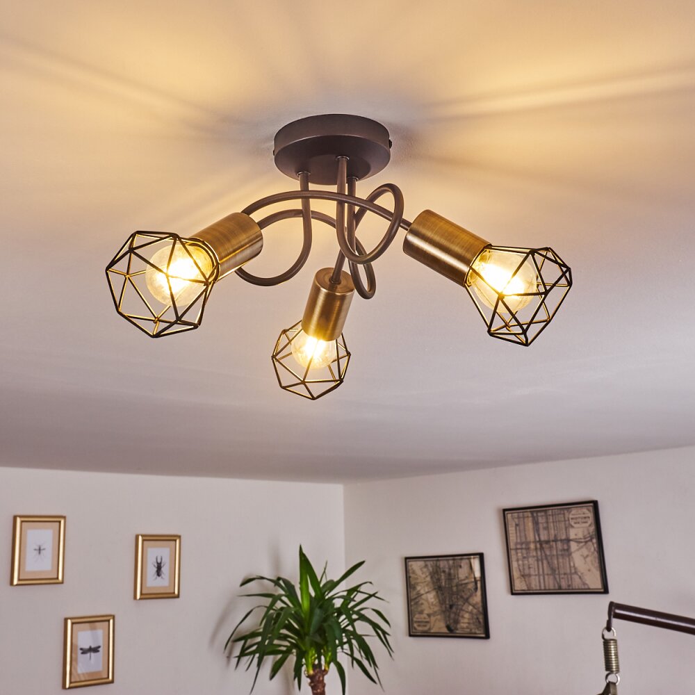 Baripada Lámpara de Techo Latón, Negro, 3 luces main product photo