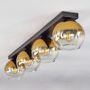 Koyoto  Lámpara Colgante Cristal 15 cm dorado, Transparente, 4 luces