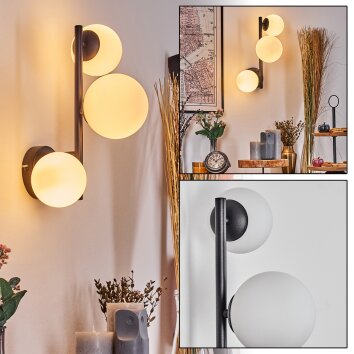 Chehalis Luminarias esféricas, Apliques Blanca, 3 luces