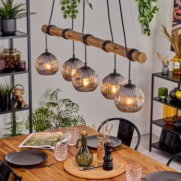 Ripoll Lámparas suspendidas, Luminarias esféricas, Lámparas colgantes Crudo, Negro, 5 luces Ripoll Lámparas suspendidas, Luminarias esféricas, Lámparas colgantes Crudo, Negro, 5 luces