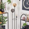 Gastor Lámpara de pie 30 cm Madera clara, Negro, 3 luces