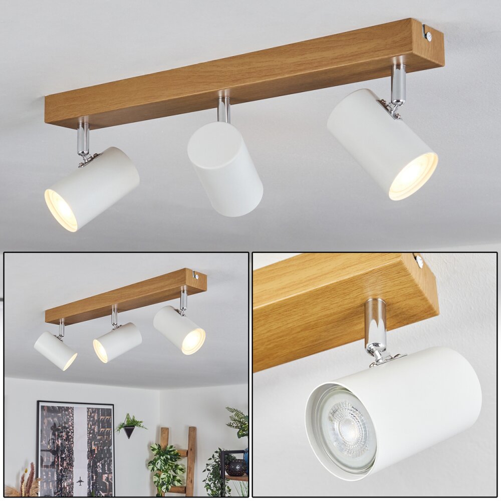 Gesteira Plafones, Spot techo Cromo, Color madera, 3 luces main product photo
