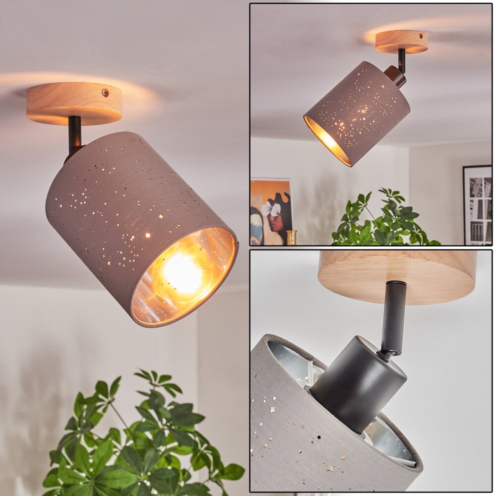 Lendemarke Plafones, Spot techo Crudo, Negro, 1 luz main product photo