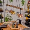 Koyoto Lámparas suspendidas, Luminarias esféricas, Lámparas colgantes Crudo, Negro, 5 luces