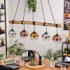 Koyoto Lámparas suspendidas, Luminarias esféricas, Lámparas colgantes Crudo, Negro, 5 luces