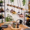 Koyoto Lámparas suspendidas, Luminarias esféricas, Lámparas colgantes Crudo, Negro, 5 luces