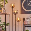 Koyoto Lámpara de pie 30 cm Madera clara, Negro, 3 luces