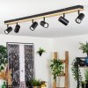 Gesteira Plafones, Spot techo Crudo, Negro, 6 luces