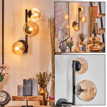 Chehalis Luminarias esféricas, Apliques Colores ámbar, 3 luces