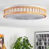Amarelos Plafones LED Crudo, Blanca, 1 luz, Mando a distancia
