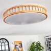 Amarelos Plafones LED Crudo, Blanca, 1 luz, Mando a distancia