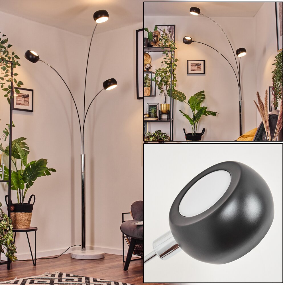 Nikkala Lámpara de pie Cromo, Mármol, Blanca, 3 luces main product photo