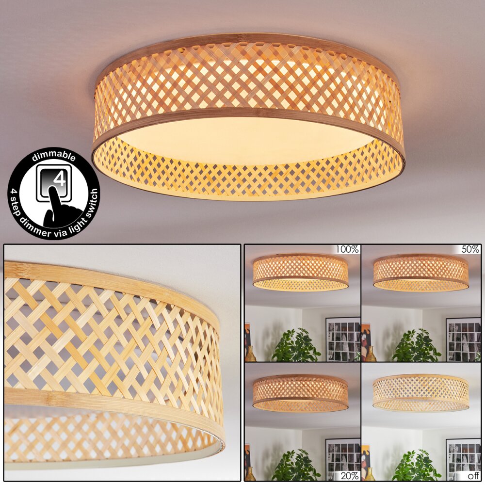 Barroco Plafones LED Crudo, Blanca, 1 luz main product photo